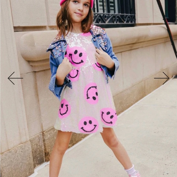 Sequin Smiley Face Dress - Picture 2 of 6